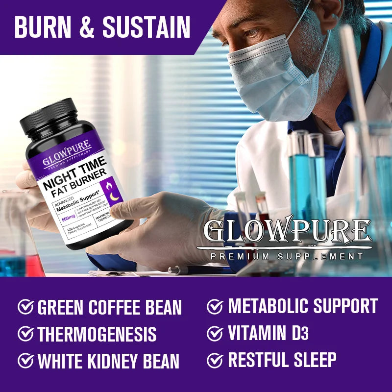 Night Time Fat Burner – Metabolism & Appetite Support Capsules
