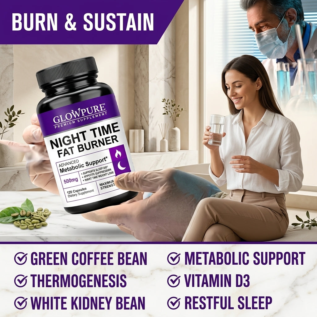 Night Time Fat Burner – Metabolism & Appetite Support Capsules