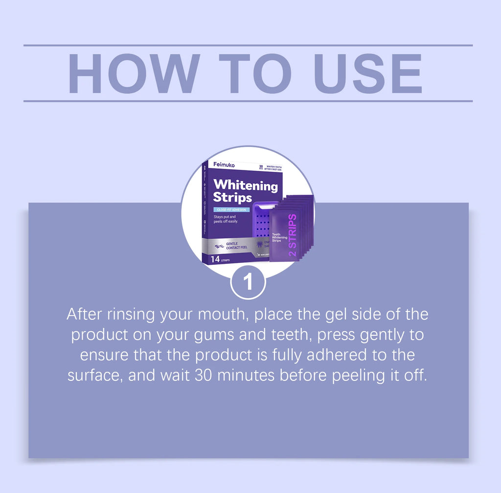 Purple Teeth Whitening Strips – Mint Fresh Breath