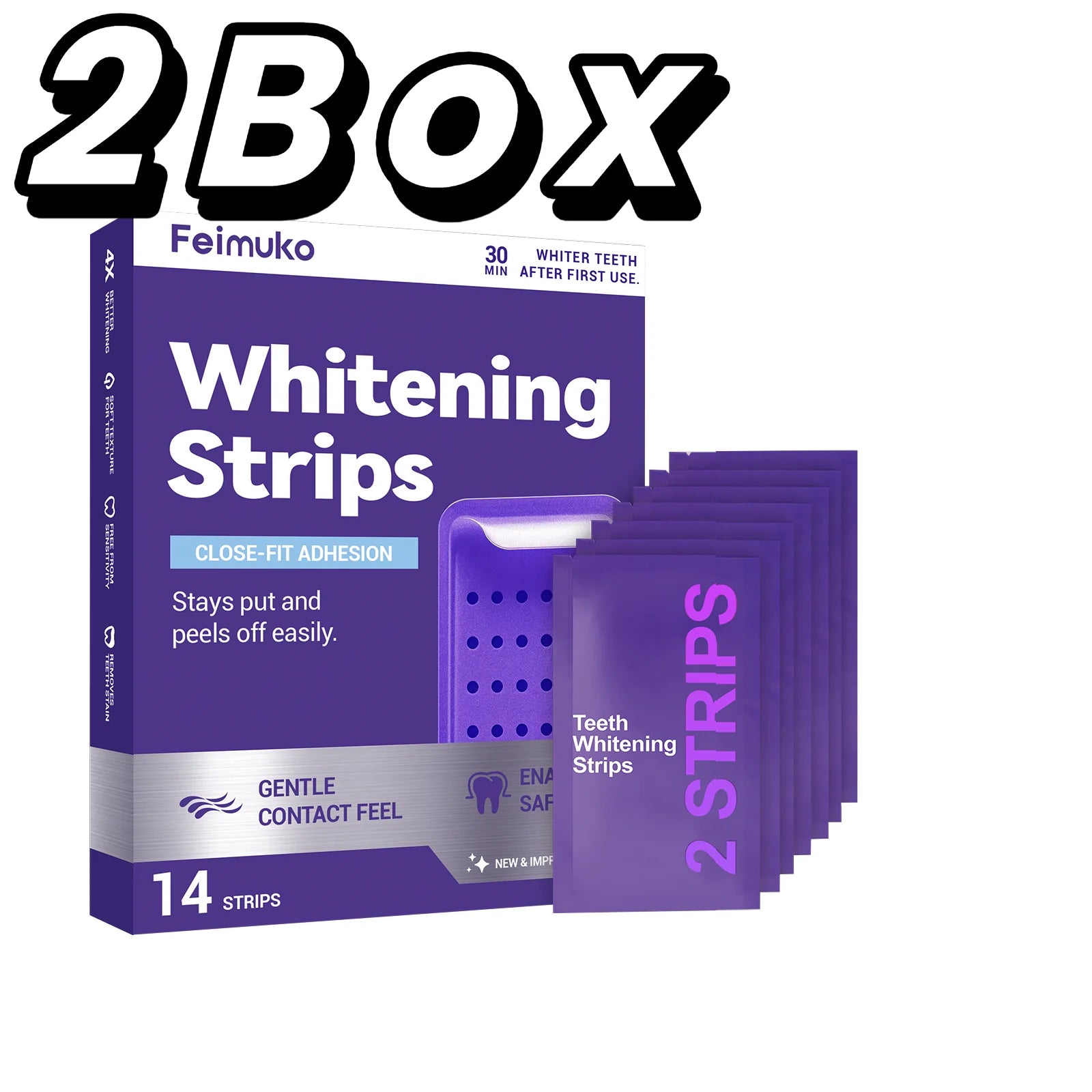 Purple Teeth Whitening Strips – Mint Fresh Breath