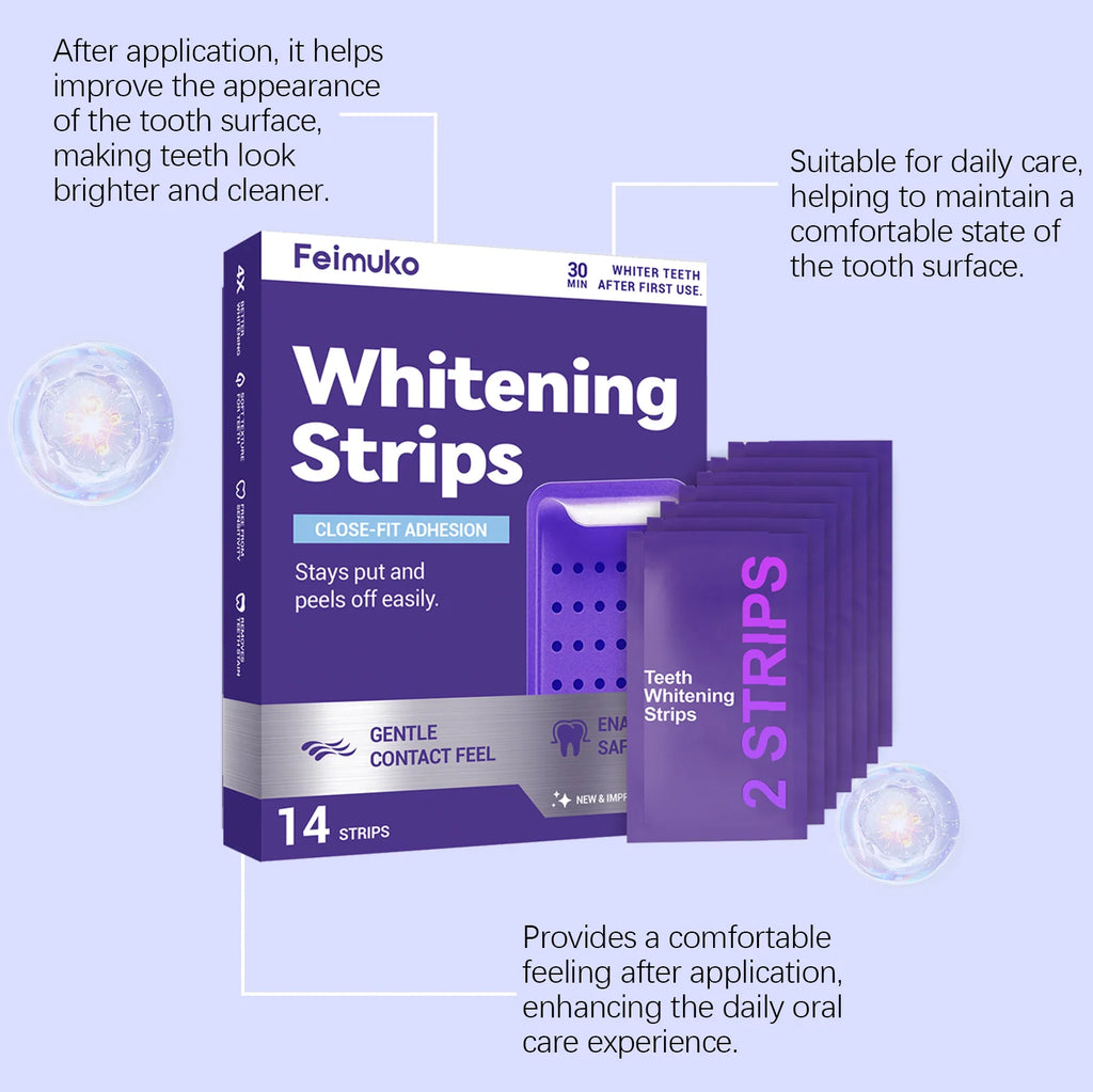 Purple Teeth Whitening Strips – Mint Fresh Breath