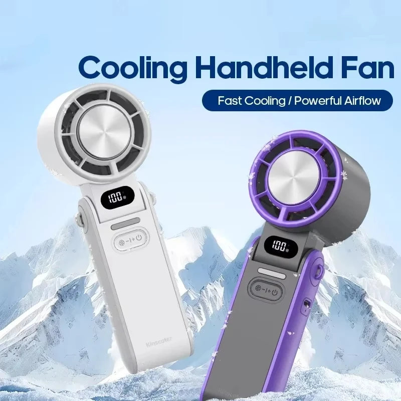 Portable Turbo Cooling Fan – 3600mAh, 100 Speeds, Foldable